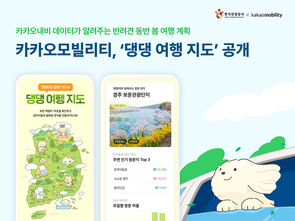 카카오모빌리티 '댕댕여행지도'