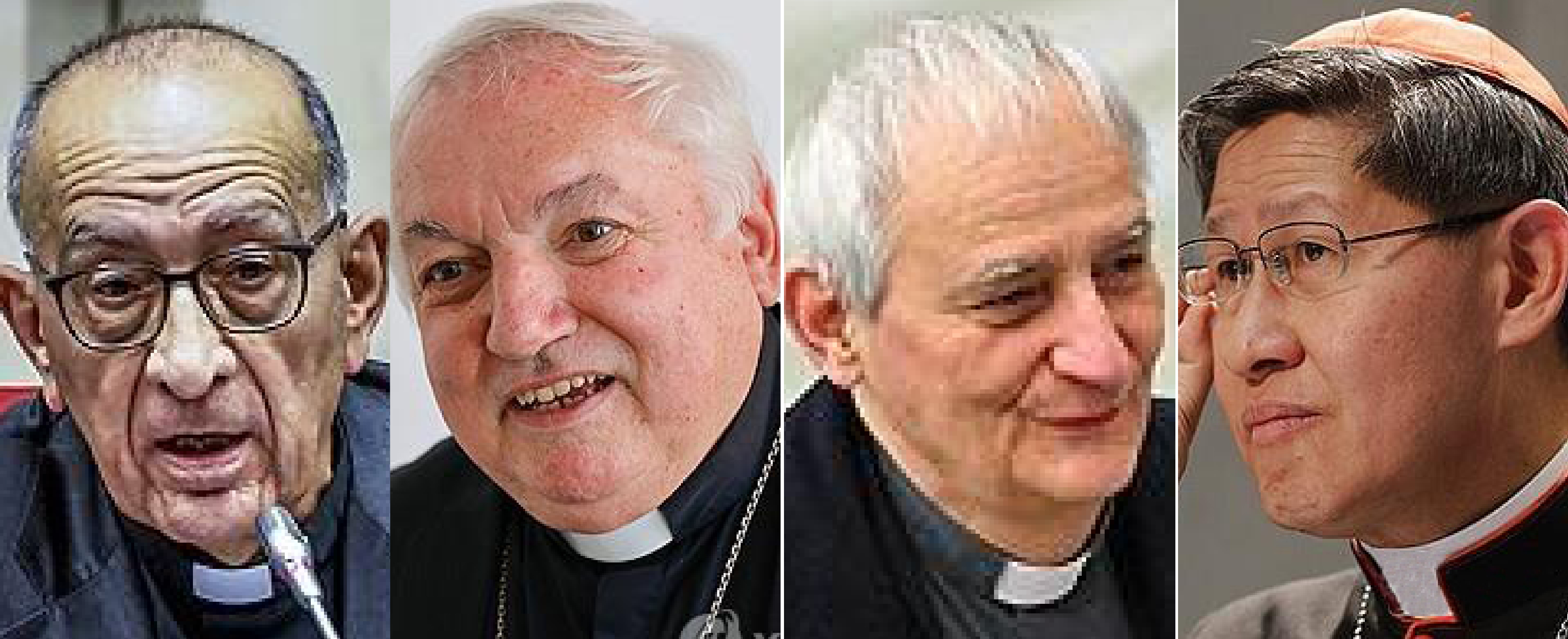 바르셀로나 대주교 후안 호세 오메야 추기경, 마르세유 대주교 장마르크 아벨린, 볼로냐 대주교 마테오 마리아 주피, 루이스 안토니오 타글레 추기경(필리핀).