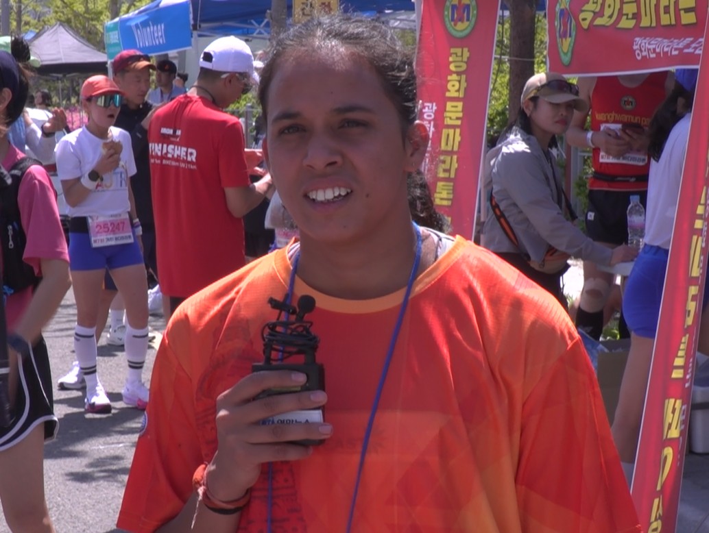 하프 여자부문 1등 시루 야다브 씨(인도)