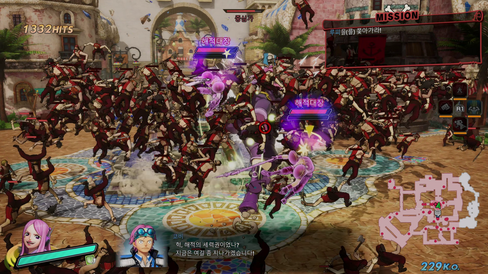 플스5 버전 게임 화면. 정말 적의 수가 비약적으로 증가했다.